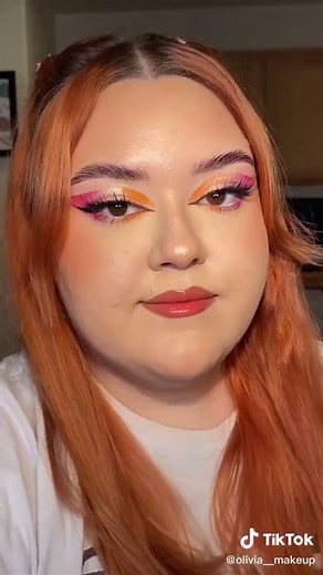 starting off my “makeup inspired by lgbtqia flags” with the lesbian flag💖🤍🧡 #fyp #makeup #pridemonth #lgbtqia