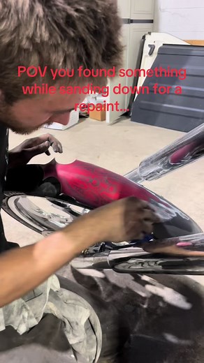 Found Cool Thing Under Spray Paint While Sanding