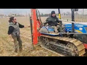 Impianto pali, Nuovo vigneto. Piantapali Olmi Agrivitis.