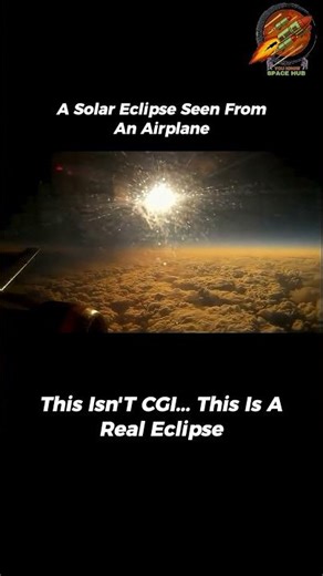 A Solar Eclipse Seen From an Airplane