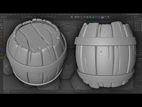 Model and Sculpt a Stylized Barrel | Cinema 4D Modeling and Sculping Tutorial