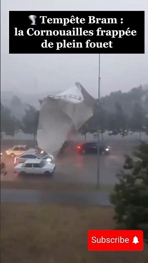 🌪️ Tempête Bram : la Cornouailles frappée de plein fouet #TempêteBram #Tempête #Cornouailles