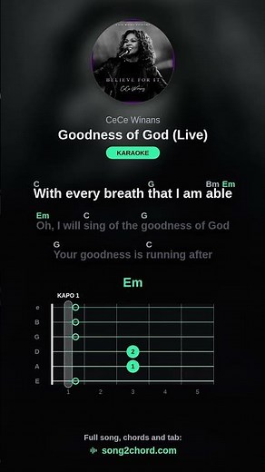 CeCe Winans - Goodness of God (Live) | Karaoke