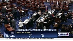 49-51: Senate fails to advance Women's Health Protection Act, which would've codified abortion rights into federal law.