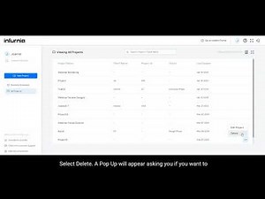 How to delete a project?