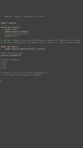 coroutine basics #python #showcase