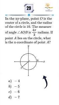 Find the X-Coordinate of a point on a Circle | SAT Math Strategy