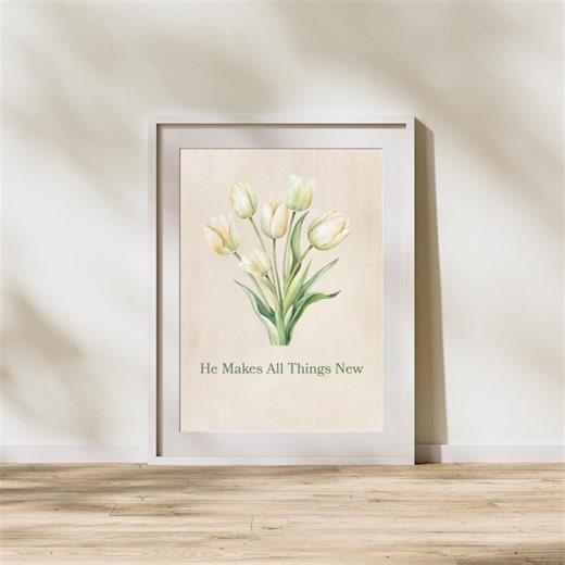 King James Version Scripture Spring Floral Wall Art - Etsy