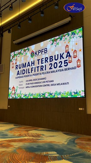 Majlis Rumah Terbuka Aidilfitri - MPAJ Convention Centre Setiap majlis adalah kisah istimewa. Di Felda D’Saji, kami menjadikannya luar biasa. •Lebih 30 Tahun Pengalaman Dari majlis perkahwinan hingga acara korporat, kami telah merealisasikan impian pelanggan dengan penuh dedikasi. •Hidangan Lazat & Berkualiti Nikmati menu tradisional dan antarabangsa yang disediakan oleh chef berpengalaman kami, menggunakan bahan segar dan halal. •Lokasi Majlis Eksklusif Pilih dari dewan moden kami yang lengkap 