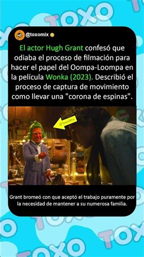 El actor Hugh Grant confesó que odiaba el proceso de filmación.. #curiosidades