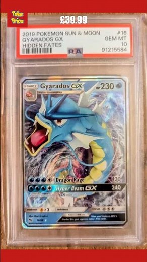 PSA 10 Gyarados GX 16/68 GEM MINT Full Art Hidden Fates Pokemon Card TCG