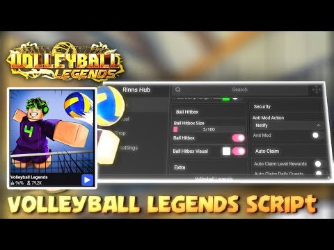 Roblox Volleyball Legends Script | Hitbox, Esp, Auto Bump, Auto SPIN, (Mobile & PC)