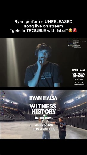 Ryan Halsa streams concert rehearsal live at Intuit Dome #stream #concertstream #twitch#ryanhalsa