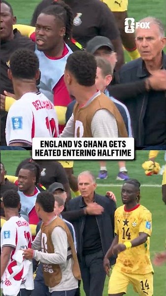 Tensions were high at the half between Jude Bellingham and Ghana's bench