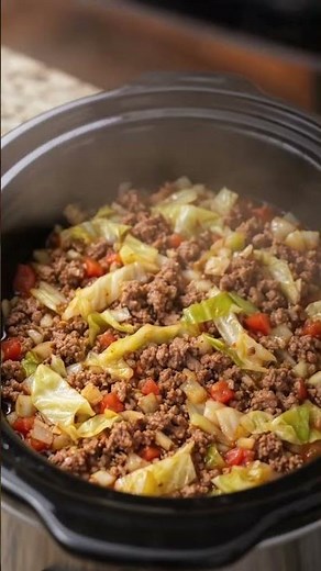 🥬🥩 Slow Cooker Cabbage & Ground Beef