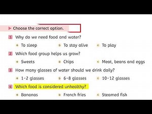Eating Healthy | Science Class 1 | Chapter 3 Exercise | Questions and Answers for Kids