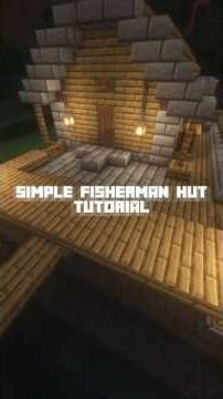 Cozy Beginner Fisherman Hut Timelapse - #minecraft #minecraftbuilding #shorts