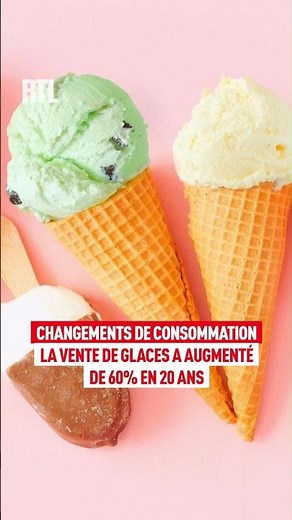 Changing consumption habits: ice cream sales have risen by 60% in 20 years.
