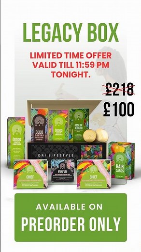 The Orilifestyle Legacy Box offer ends tonight at 11:59 PM! ⏰ Get 50% off your haircare essentials!