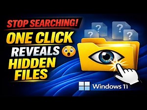 Stop Searching — This One Click Shows All Hidden Files in Windows 11