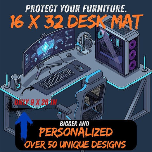 Customizable Gaming Mouse Pad, Personalization Extra Large Desk Mat - Etsy