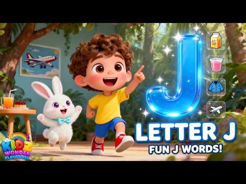 Letter J Song for Kids | J Words Vocabulary | Learn ABC with Fun 3D Animation
