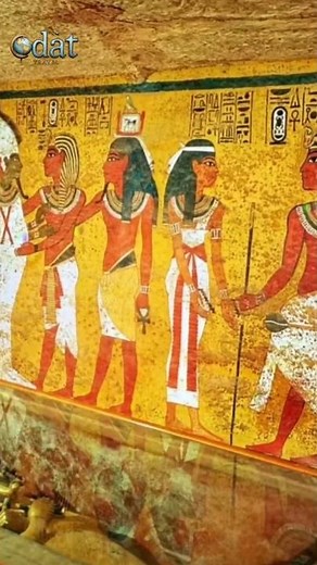 Wall Painting from the Burial Chamber of the Tomb of Tutankhamun#paintings #Tutankhamun #tomb #egypt