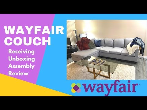 Wayfair Sectional Couch Unboxing & Assembly & Review / Ritherhithe Sectional