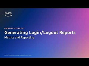 Amazon Connect: How to generate Login/Logout Reports | Amazon Web Services