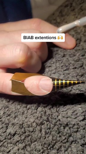 BIAB extentions process with the help of my husband 🥰#nailsalon #beginnernailtech #derbynails #nailtechderby #biab #watchmework