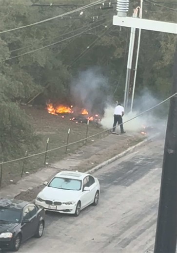 San Antonio Apartment Fire So my apartments *almost* caught on fire after the wind knocked out a power line. And even though it was for 1 summer, that Volunteer firefighter training paid off😁 #sanantonio #firefighter #fire #texas #viral