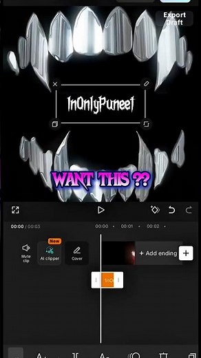 Want This ?? Trending Vampire Bite Outro Tutorial 🥶 🔥 | #capcut #capcuttutorial #outro #edit