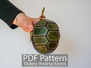 PDF Pattern Leather Turtle Shell Coin Purse - Etsy