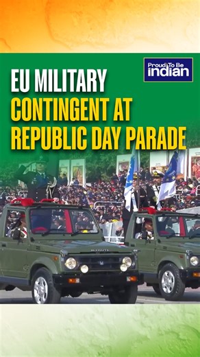The European Union (EU) military contingent marched at Kartavya Path in Delhi during India’s 77th Republic Day celebrations. Led by Colonel Frederik Simon Spruijt, acting on behalf of the Director General of the European Union Military Staff (EUMS), the contingent advanced on a ceremonial Gypsy, marking a symbolic presence of EU-India defence ties at the national parade. #EuropeanUnion | #kartavyapath | #frederiksimon | #RepublicDay | #RepublicWorld | Republic