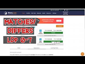 Binary.com Strategy | Matches/Differs | Last Digit Prediction 0-7 | 100% Winning Strategy