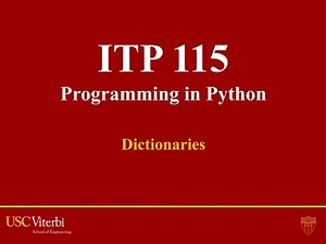 Dictionaries Part 1