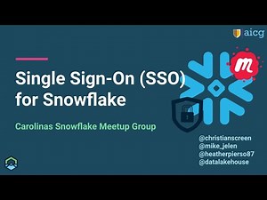 Single Sign-On (SSO) for Snowflake