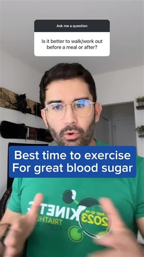 Rule #1 : If you are new to exercise, simply focus on being consistent. That’s what will matter the most. Rule #2: Resistance training will prime your muscles to become more insulin sensitive. This type of workout can be done prior to a meal to obtain a favorable blood glucose response. Rule #3: Low intensity steady state training (walking) is great after meals as it will help blunt the blood sugar response. This happens because your muscles start sucking up blood glucose right away like a vacuu