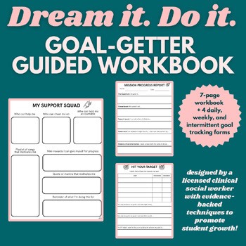 Middle and High School Goal Setting/Goal Tracking Bundle with Auto Data Analysis
