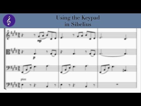 How to use the keypad in Sibelius