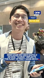 18K views · 51 reactions | "KEEP WATCH AND ENJOY THE FLIGHT" 諾 Indie game developer Mico Mapalo shares how his game "Icarus" mirros the bold, rising spirit of Philippine game development. | via Inna Mina/One Sports #PGDX #PGDX2025 #PGDXonThree #PGDXpanding | One Sports | Facebook