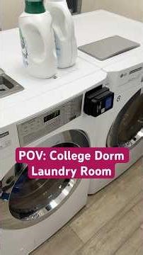 What it’s like inside a college dorm laundry room! #college #collegedorm #collegelife #laundry #dorm