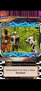 Kamen Rider Zi-O The Movie: Over Quartzer (劇場版 仮面ライダージオウ Over Quartzerオーヴァー クォーツァー, Gekijō-Ban, Kamen Raidā Jiō: Ōvā Kwōtsā) is a Japanese superhero Tokusatsu Summer Film for Kamen Rider Zi-O, double billed with Kishiryu Sentai Ryusoulger The Movie: Time Slip! Dinosaur Panic!!Icon-crosswiki, and is a tribute to both Kamen Rider Drive and the Heisei-era. Kamen Rider Zero-One, the first Rider of the Reiwa-era, makes an early-bird appearance ahead of his in-series debut. Synopsis : Sougo and his fr