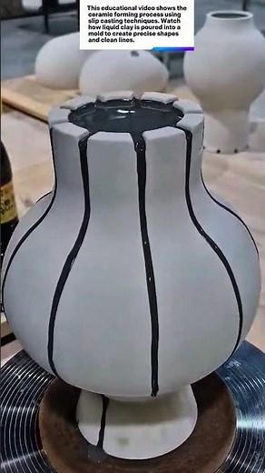 Creative Ceramic Slip Casting Process | Educational Pottery Short
