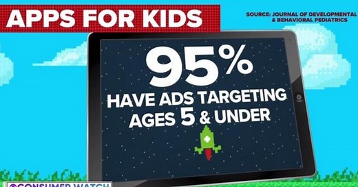 Ads target young kids using apps