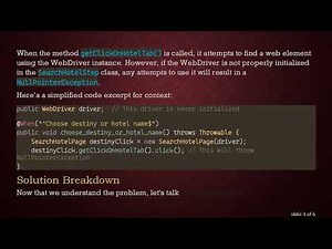 Resolving java.lang.NullPointerException in Selenium