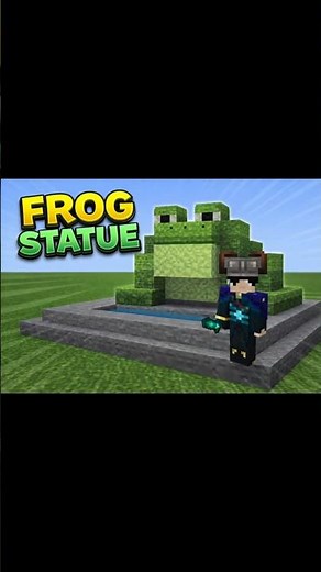 🐸 Minecraft Frog Statue | Cute Survival Build 🗿#short #minecraft #minecraftbuilding