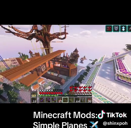 Minecraft Mods: Simple Planes для крафта и постройки