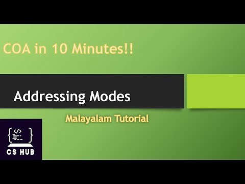 Addressing Modes Malayalam |COA Malayalam