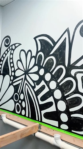 Laser Room Mural Day 1: Mural Painting Room Makeover